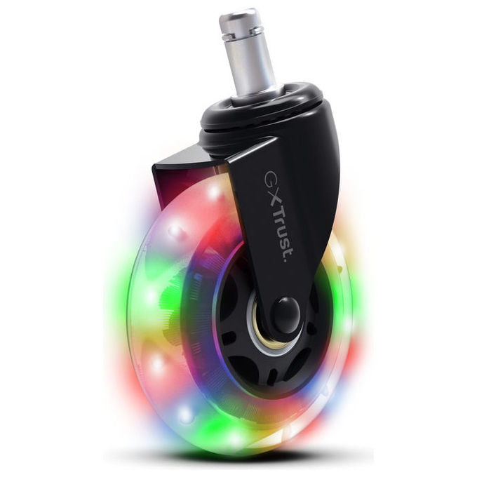 Trust, Ruote Gaming GXT701 con Led, Gel, 75 mm, RGB, Universali