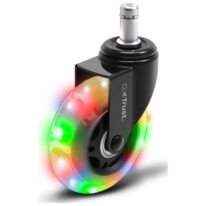 Trust, Ruote Gaming GXT701 con Led, Gel, 75 mm, RGB, Universali