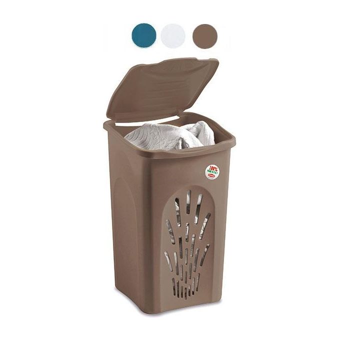Stefanplast Portabiancheria Traforato 50 Litri Tortora