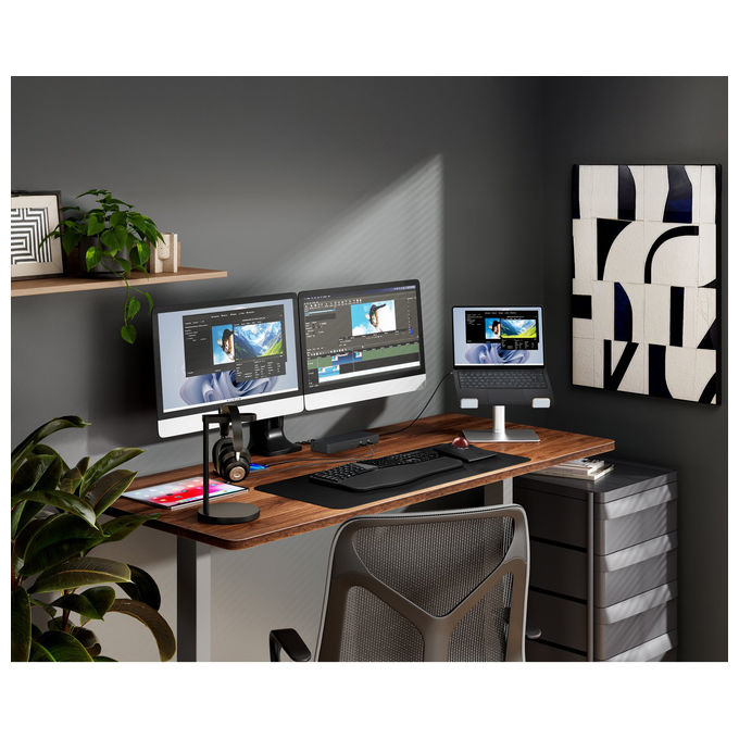 Kensington K32803EU Docking station SD4843P EQ senza driver con tripla uscita video USB C 10 Gbps supporto fino a 3 monitor 5 porte USB 3.2 Gen2 100 W Power Delivery colore Nero