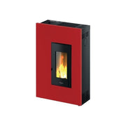 Pegaso 7020034 Madison 5 Slim Stufa a Pellet 5,2 kW Classe A+ Capacita' Serbatoio 12 Kg colore Rosso