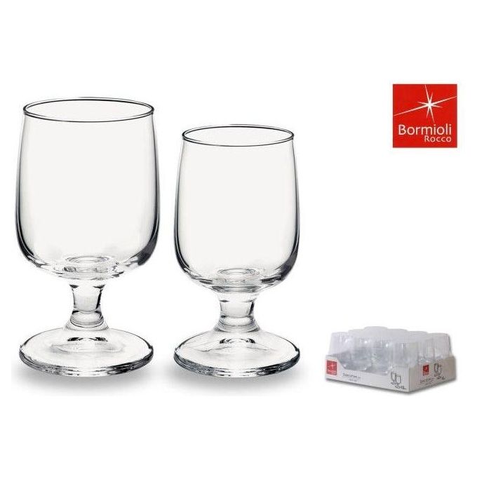 Bormioli Rocco BOR753 Executive Calice Vino 20 cl in Vetro di Alta Qualita' Lavabile in Lavastoviglie Confezione da 12 Pezzi colore Multicolore