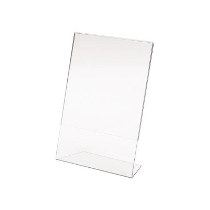 Lebez 7039 Portadepliant Acrilico Verticale 15x20 cm con Base a L colore Trasparente