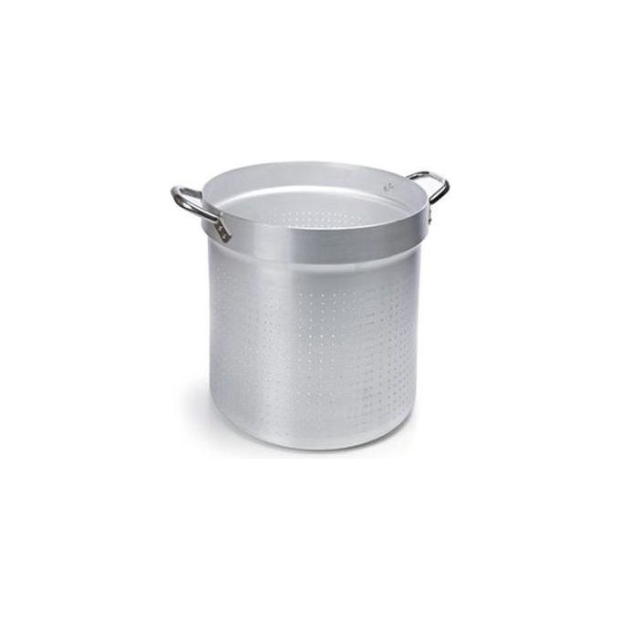 Ballarini 7061 Serie 7000 Colapasta Cilindrico in Alluminio Puro 99% con Maniglie in Acciaio Inox Diametro 32 cm Altezza 31 cm colore Argento