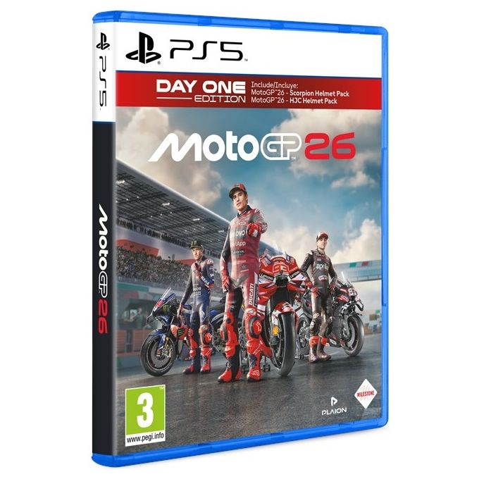Milestone MotoGP 26, Day One Edition, gioco per PlayStation 5, campionato ufficiale 2026, fisica rinnovata, modalita' carriera, multiplayer online