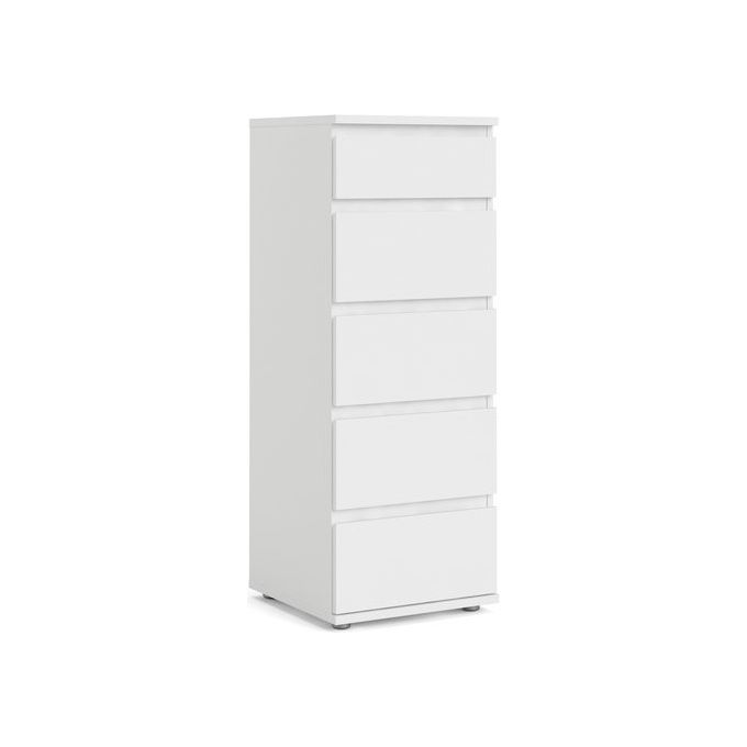 Tvilum 71096 Nova Cassettiera 5 Cassetti Bianco Opaco colore Bianco