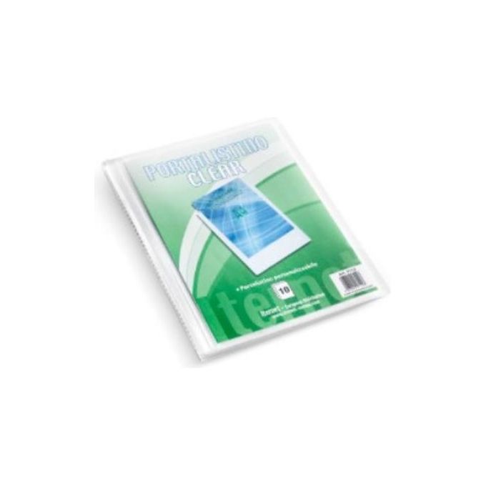 Plastidea 7111 Clear Portalistini Personalizzabile A4 20 Fogli Buste Termosaldate colore Trasparente