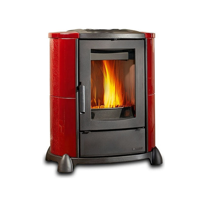 La Nordica Cortina Stufa a Legna 6,5 kW 186 m³ colore Bordeaux