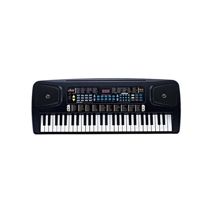 MILES MLS618 Tastiera Elettronica 54 Tasti 100 Voci 100 Ritmi con Microfono e Alimentatore Incluso colore Nero