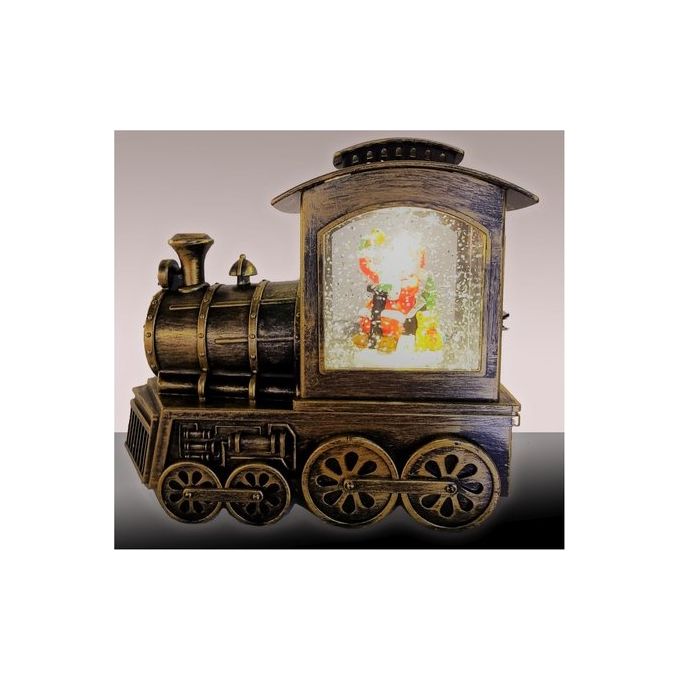 Lotti LOTTI-71254 Locomotiva decorativa con effetto scintillante a batteria 3 AA non incluse predisposizione trasformatore IP20 colore Marrone brunito