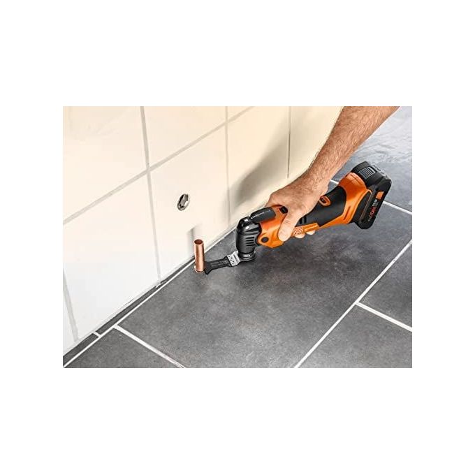 FEIN 71293863000 MultiMaster AMM 500 Plus Top AS Multitool Cordless 18 V con Batteria Li-Ion 11000 18500 oscillazioni min peso 1 3 Kg colore Nero