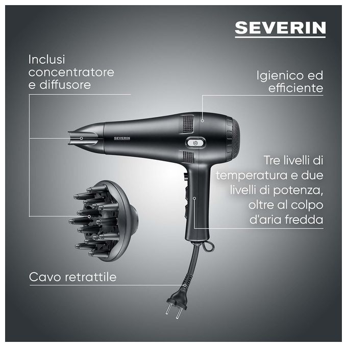 Severin, Ferro da Stiro a Secco e a Vapore BA3243, 2400W, Rosso Bianco
