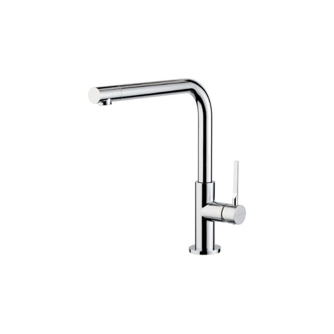 Newform Maki 71822, Miscelatore Cucina Monocomando, Aspetto Acciaio Inossidabile