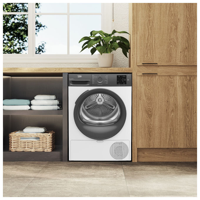 Beko 7188242780 NX Series Asciugatrice Pompa di Calore 9 Kg Classe D AquaWave Display Digitale (59.8x60.7x84.6 cm) colore Bianco
