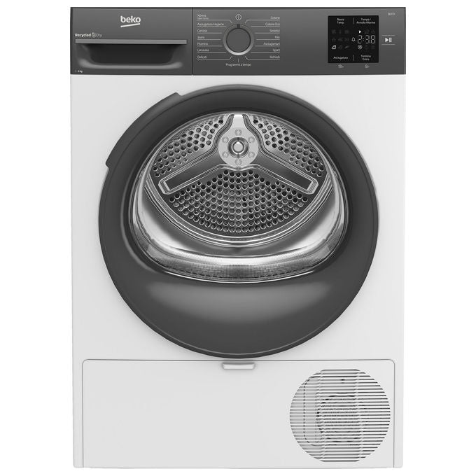Beko 7188242780 NX Series Asciugatrice Pompa di Calore 9 Kg Classe D AquaWave Display Digitale (59.8x60.7x84.6 cm) colore Bianco