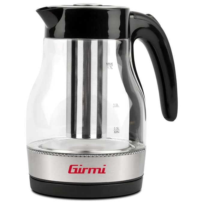 Girmi BL5100 Bollitore e Tisaniera 1,7 L 2200 W Filtro in Acciaio Inox Rotazione 360° Avvolgicavo nella Base colore Nero