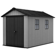 Keter 273220 Newton Plus Casetta da Giardino in Resina EVOTECH+ 350x230x246 cm Doppia Porta Pavimento 6,5 m² colore Grigio