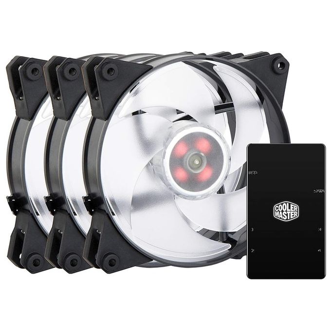 Cooler Master MFY-P4DC-153PC-R1 MasterFan Pro 140 Kit 3 Ventole RGB 140mm con Controller RGB PWM 650 1550 rpm colore Nero Trasparente