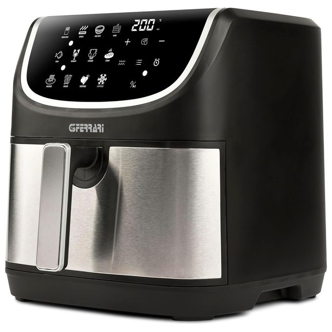 G3 Ferrari G10191 Friggitrice ad aria 8 L 2200 W Barbecue Grill Forno Essiccatore 12 Programmi Display Touch colore Nero