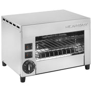 Milantoast 14701 Tostiera Professionale 2 Posti Acciaio Inossidabile 1210 W Timer 15 min 2 Pinze Incluse colore Inox