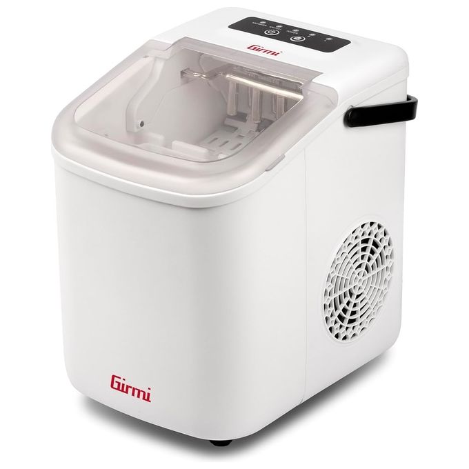 Girmi GH7401 Fabbricatore di Ghiaccio Produzione 1100 Cubetti in 24h Spegnimento Automatico Colore Bianco