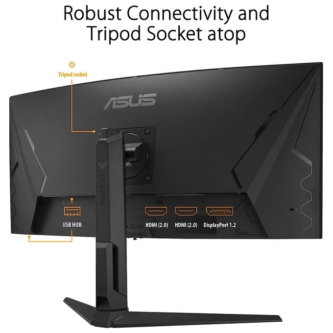 Asus VG34VQEL1A TUF Gaming Monitor Gaming Curvo 34'' UWQHD 100Hz VA 1ms FreeSync HDR10 colore Nero