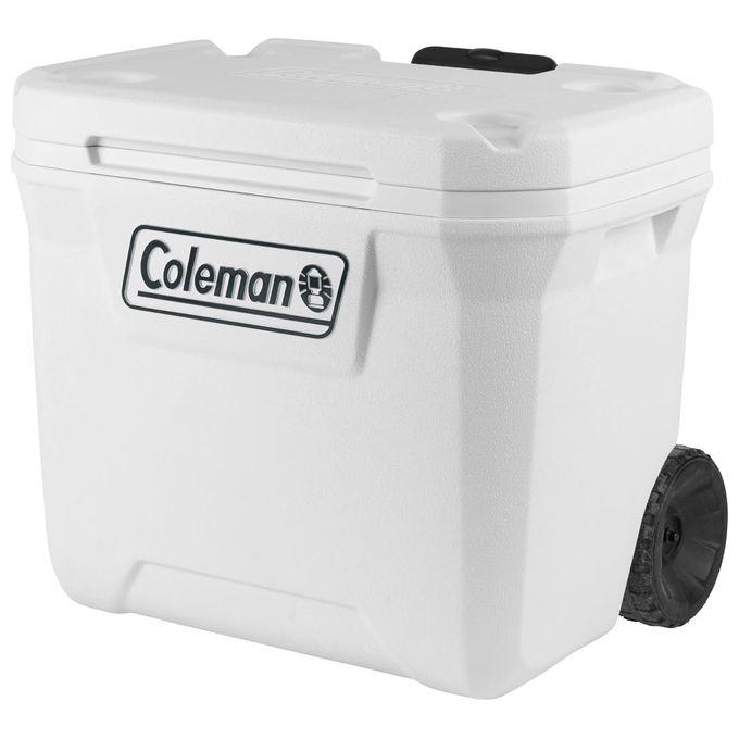 Coleman 3000005137 Xtreme Marine Ghiacciaia Portatile 47 L con Ruote Maniglia Telescopica Protezione UV Antimicrobica colore Bianco
