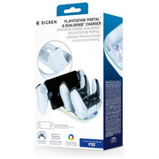 Nacon 10255529 Stazione di Ricarica 3-in-1 per PlayStation Portal e 2 Controller DualSense RGB con Indicatore di Carica colore Bianco