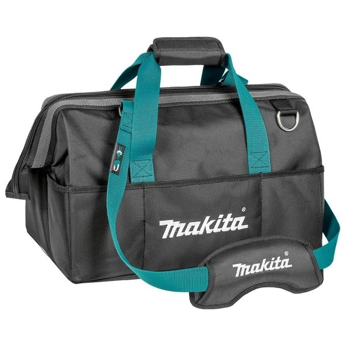 Makita E-15431 Borsa portautensili a bocca larga in polipropilene ad alta resistenza con chiusura a scatto impilabile 25.8 litri colore Nero-Blu