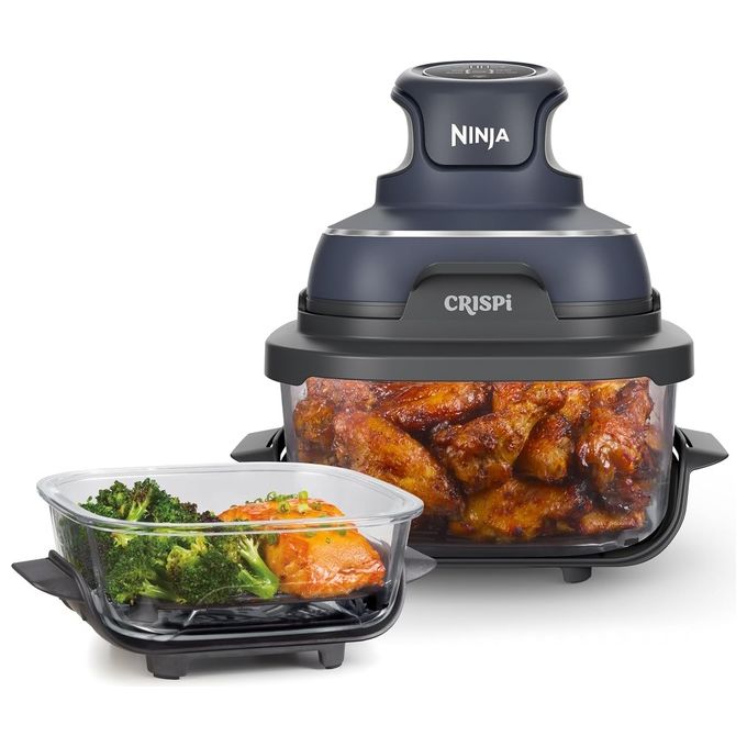 Ninja FN101EUGY CRISPi Friggitrice ad aria 3,8 L 1700 W 4 Programmi Contenitori in Vetro colore Grigio