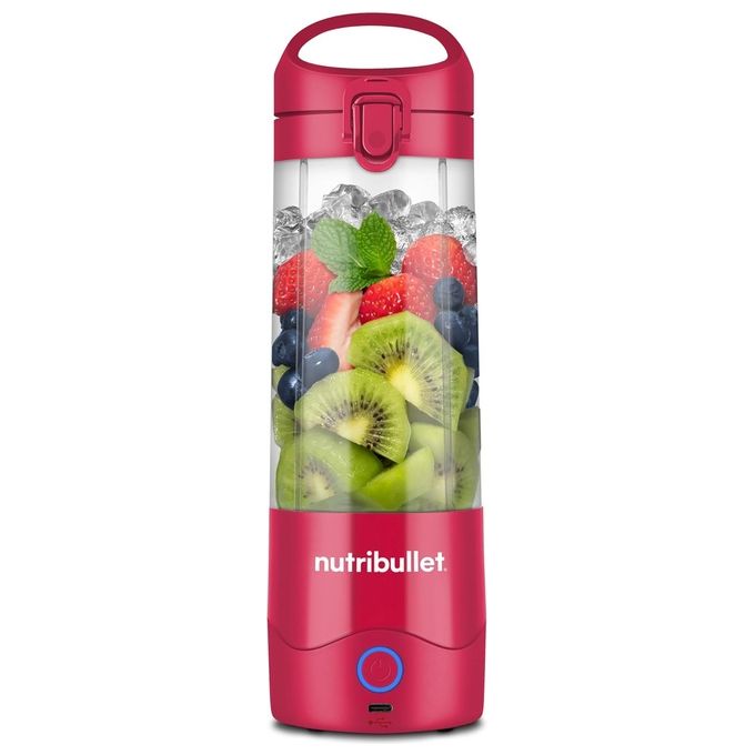 NutriBullet 0C22300095 Portable Mini Frullatore Compatto Ricaricabile USB-C Capacita' 0,475 L Materiale Tritan Lama Acciaio Inox Batteria 2000 mAh colore Magenta