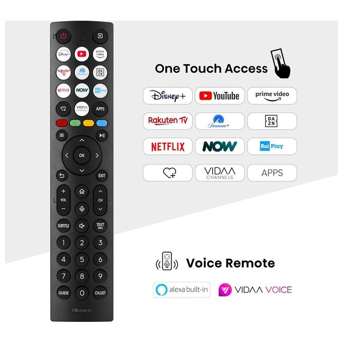 Hisense 50A69Q Smart TV 50'' 4K Ultra HD LED VIDAA U8 Dolby Vision HDR10+ AirPlay2 colore Nero