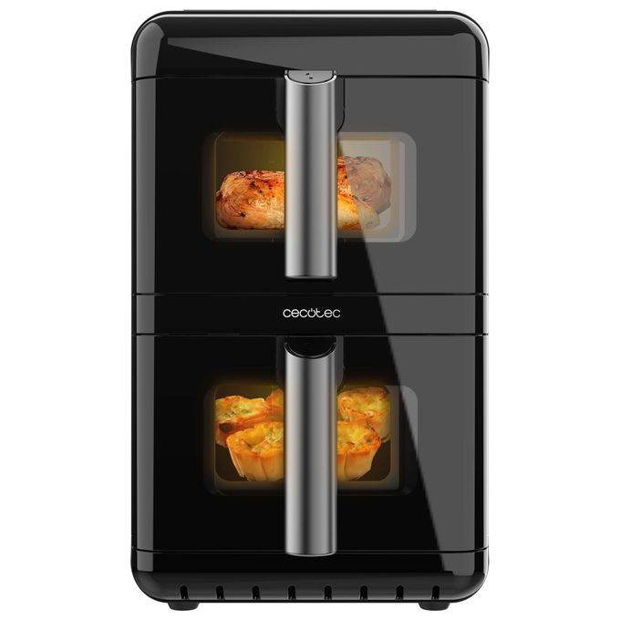 Cecotec A01EU01109325 Cecofry DuoLevel 12000 Window Friggitrice ad aria 12 L 2900 W 2 Cestelli 10 Programmi Touch colore Nero