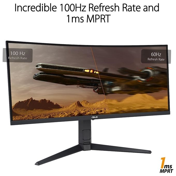 Asus VG34VQEL1A TUF Gaming Monitor Gaming Curvo 34'' UWQHD 100Hz VA 1ms FreeSync HDR10 colore Nero