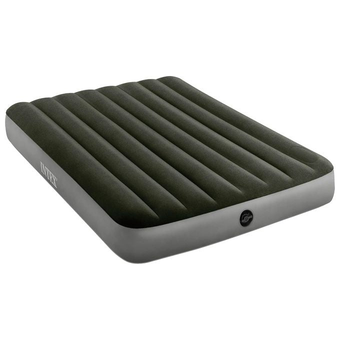 Intex 64762 Dura-Beam Materasso Gonfiabile Piazza e Mezza Tecnologia Fiber-Tech 137x191x25 cm 272 Kg colore Verde scuro