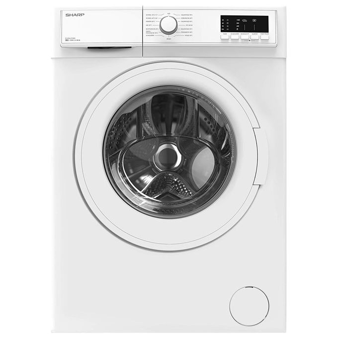 Sharp ESHFA6122WD Lavatrice Caricamento Frontale Slim AllergySmart Classe Energetica D Capacita' di Carico 6Kg Centrifuga 1200 Giri EcoLogicSystem Programma rapido 15'