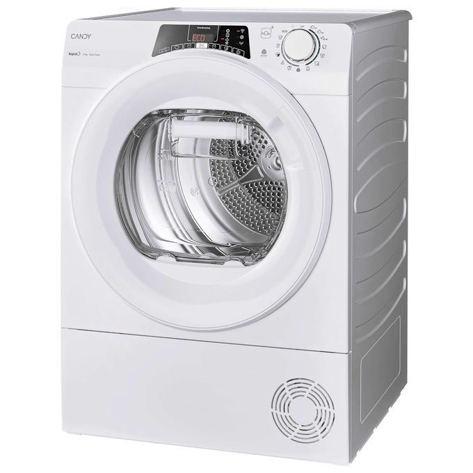 Candy RO EH9N2TE-S Rapido' Asciugatrice A Pompa Di Calore 9 Kg Classe D 66 Db Wi-Fi App Hon (85x59x58.5 Cm) Colore Bianco