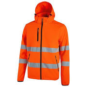 U-power WHL318OF Cursa Giacca da Lavoro Alta Visibilita' Softshell Imbottita Antivento Idrorepellente taglia XXL colore Arancione Fluorescente