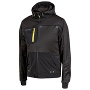 U-power WFU275BC Galaxy Felpa da Lavoro Uomo Full Zip Cappuccio Fisso Banda Reflex Polsini Anti-Vento colore Nero