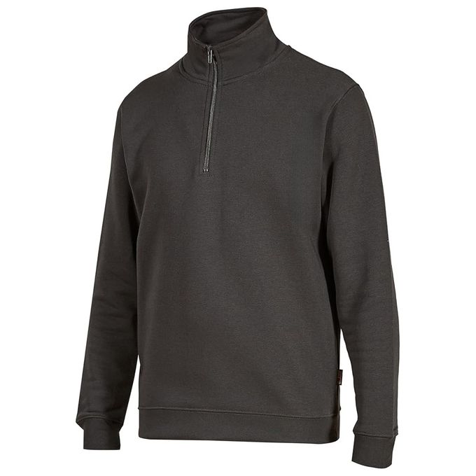 U-power WEY295GM TAUTRA Felpa da Lavoro Mezza Zip Policotone Garzato 300 g-m² colore Grey Meteorite