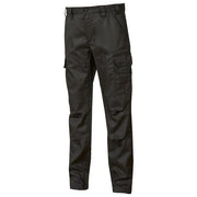 U-power WIN226BC BELGRADO Pantaloni da Lavoro Poli-Cotone Mechanical Stretch 65% Poliestere 35% Cotone Lavabili 60°C colore Black Carbon
