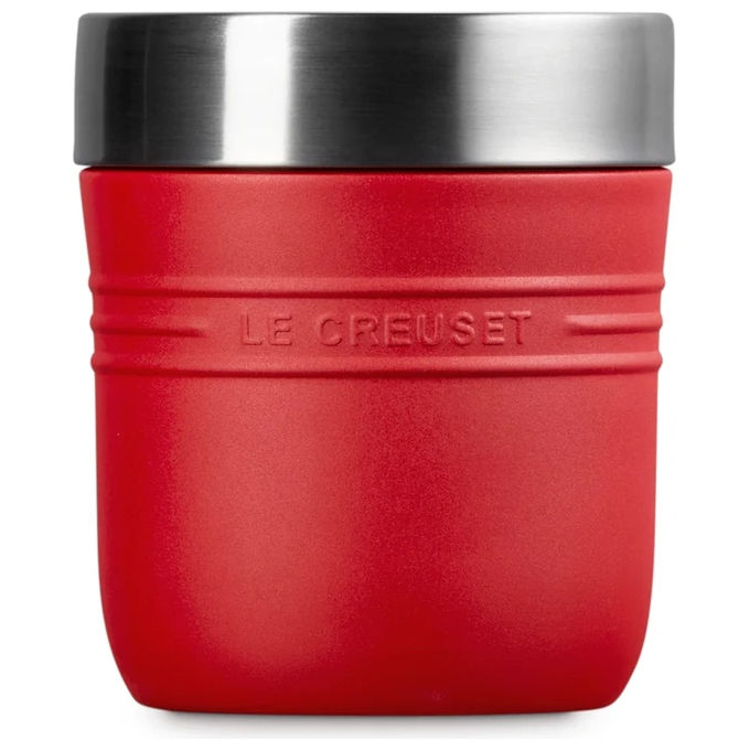 Le Creuset 41068120600001 Thermobehälter On The Go 500 ml doppelwandig vakuumisoliert auslaufsicher Farbe Kirschrot