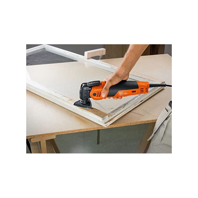 FEIN 72296864000 Multimaster MM 700 Max Top Utensile multifunzione oscillante 450 W con 60 accessori attacco StarlockMax QuickIN colore Arancione e Nero