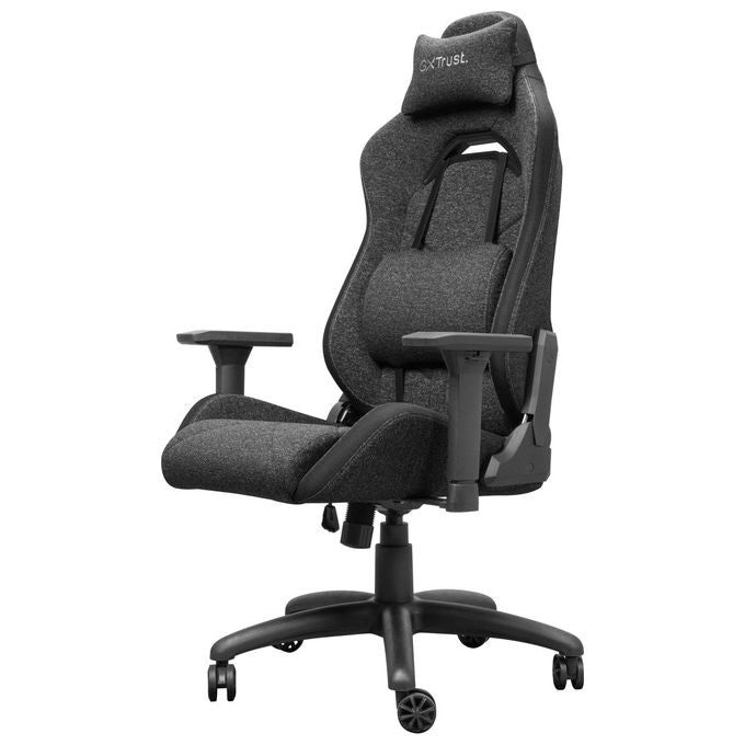 Trust Sedia Gaming Ruya Tessuto Traspirante Supporto Lombare e Collo Regolabili Grigia
