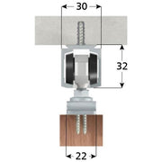 Omge KIT_ Guida Per Porte Scorrevoli Kg80 Cm.230