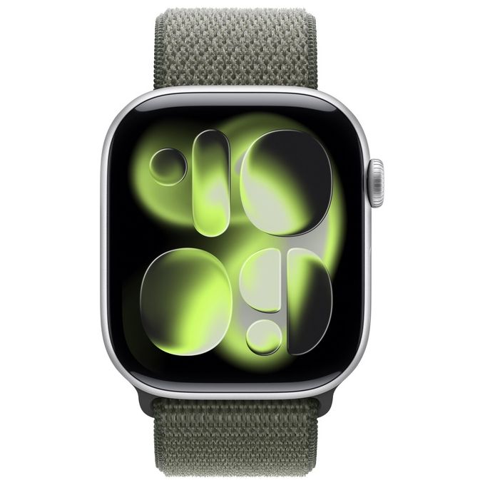 Apple MFFJ4ZM-A Sport Loop Cinturino per Apple Watch 44 45 46 49mm Verde colore Verde