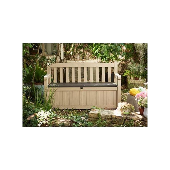 Keter Cassapanca Eden Bench in Resina Beige 140x60x84h 265 Litri