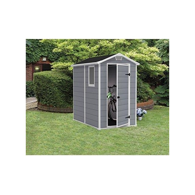 Keter Casetta da Giardino Manor 4X6 in Resina 130x192x198h Grigio