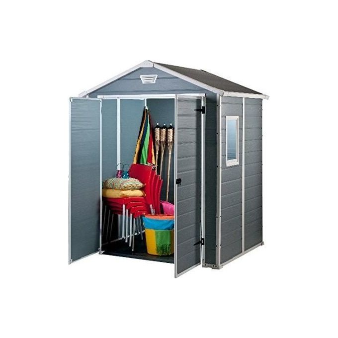 Keter Casetta da Giardino Manor 6X5 in Resina 185x152x226h Grigio
