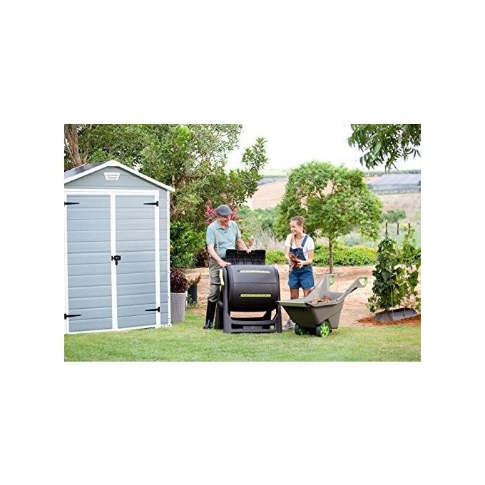 Keter Casetta da Giardino Manor 6X5 in Resina 185x152x226h Grigio